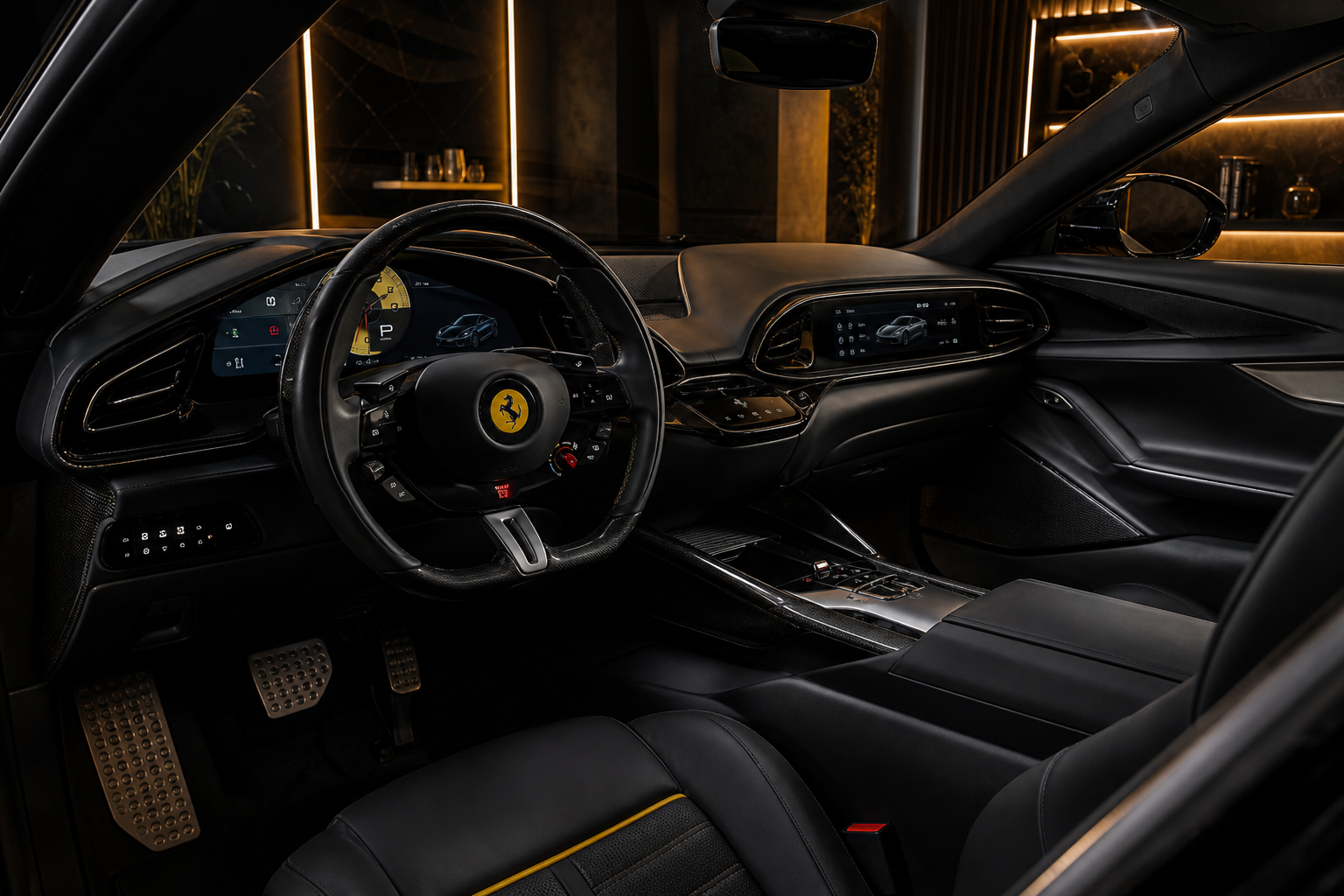 Ferrari Purosangue purosangue interior cockpit